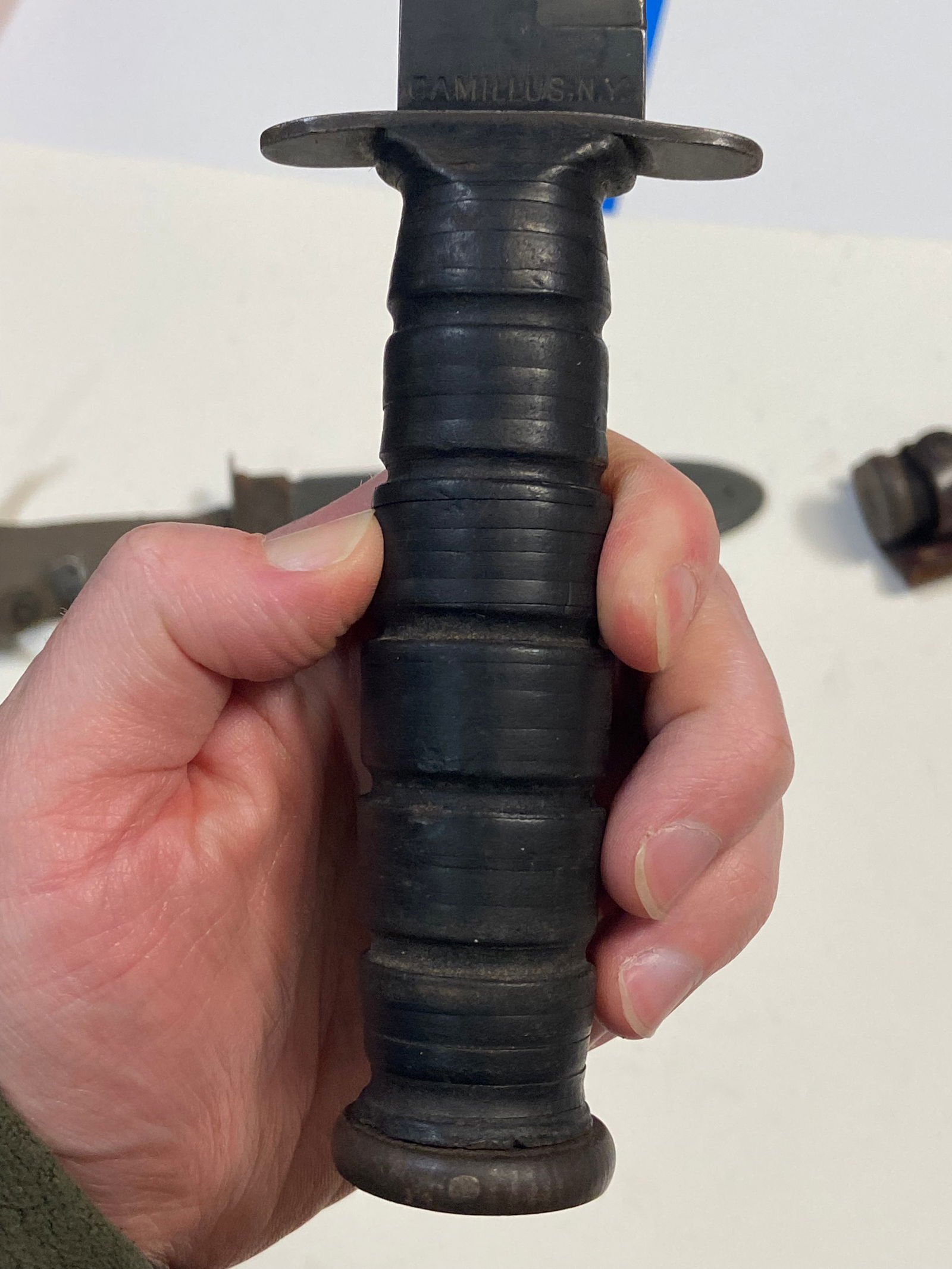 WWII USN Mark 2 Knife by Camillus, N.Y. with Correct USN MK.2 Scabbard - 4