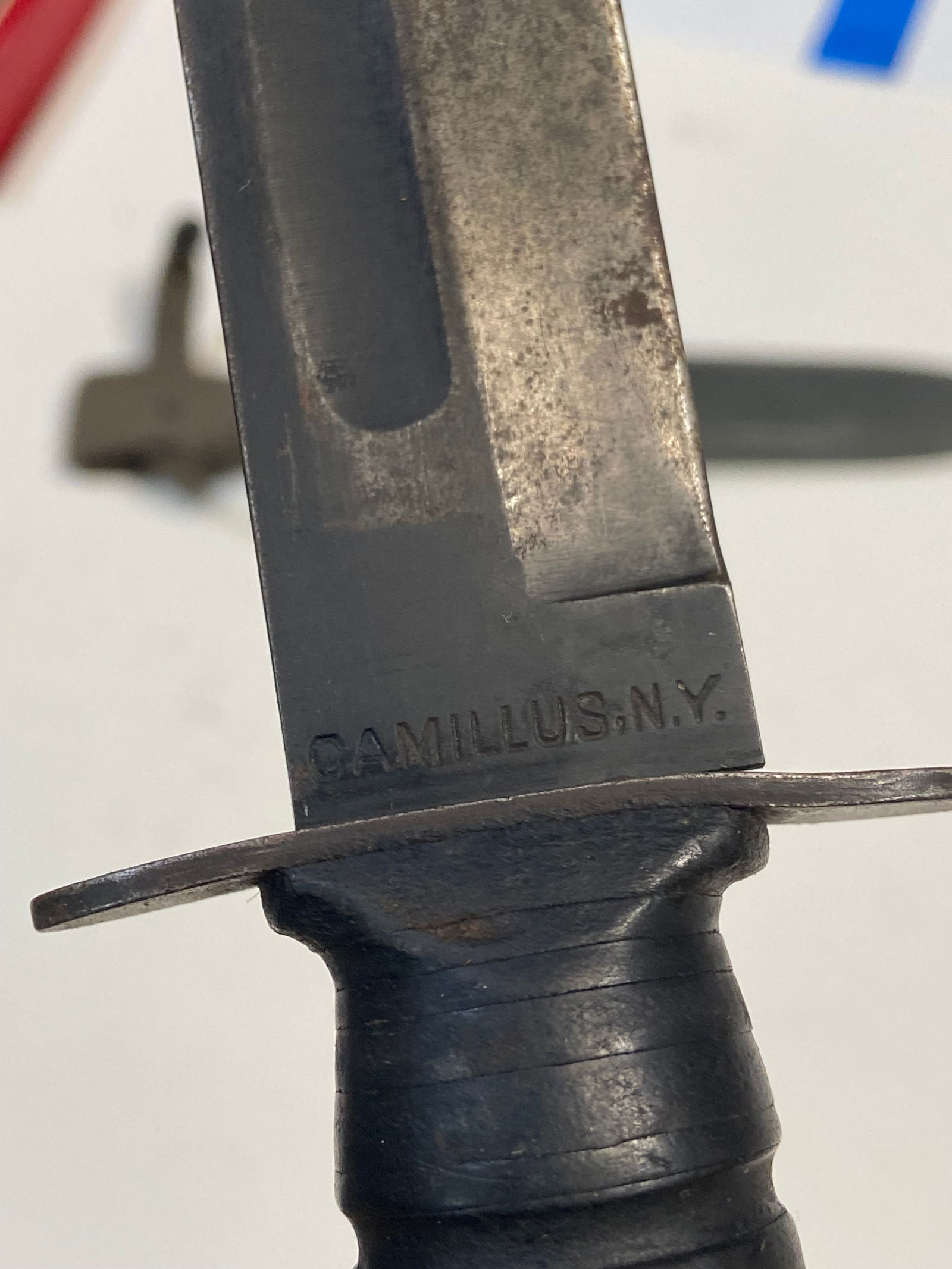 WWII USN Mark 2 Knife by Camillus, N.Y. with Correct USN MK.2 Scabbard - 5