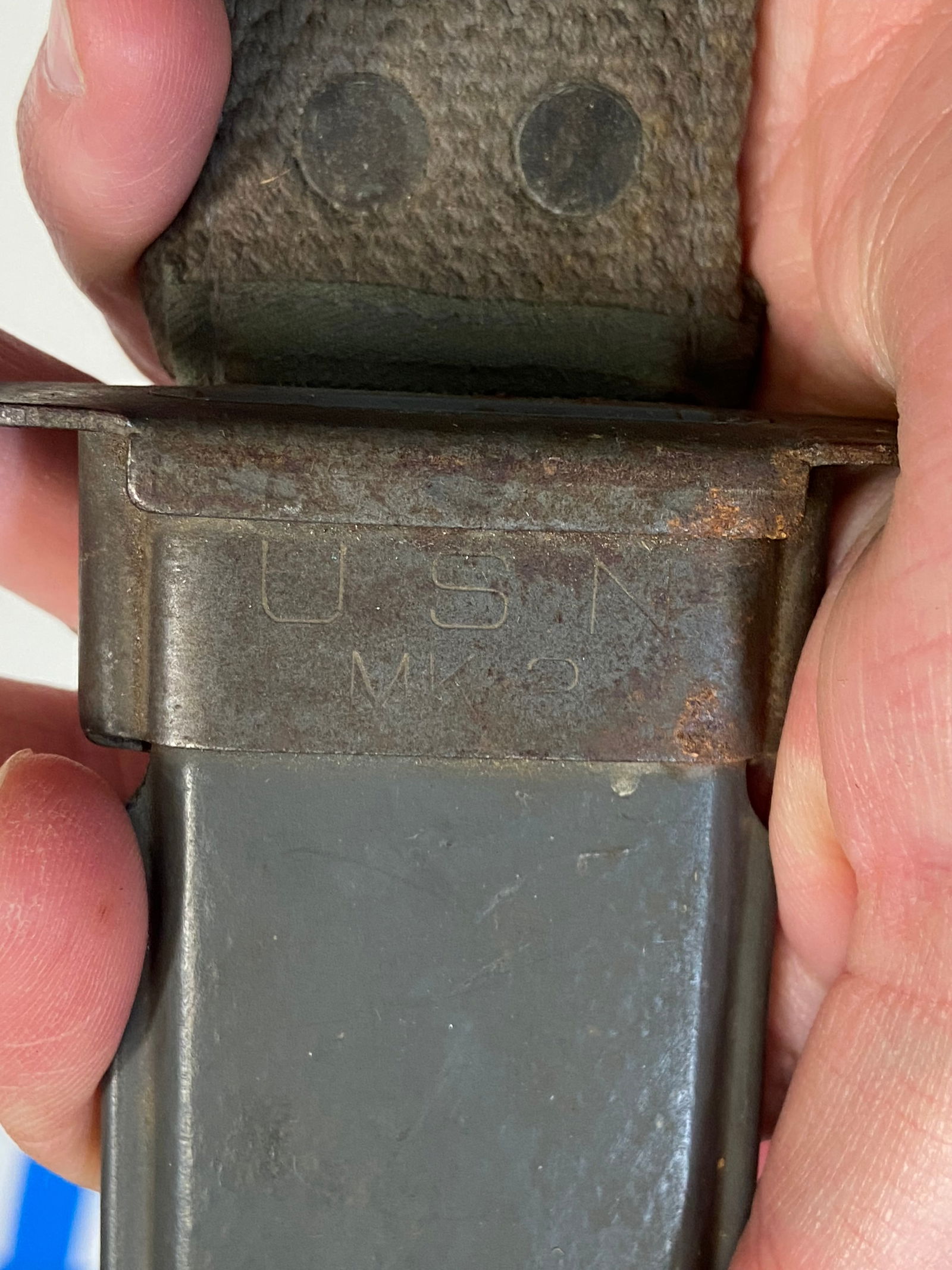 WWII USN Mark 2 Knife by Camillus, N.Y. with Correct USN MK.2 Scabbard - 8