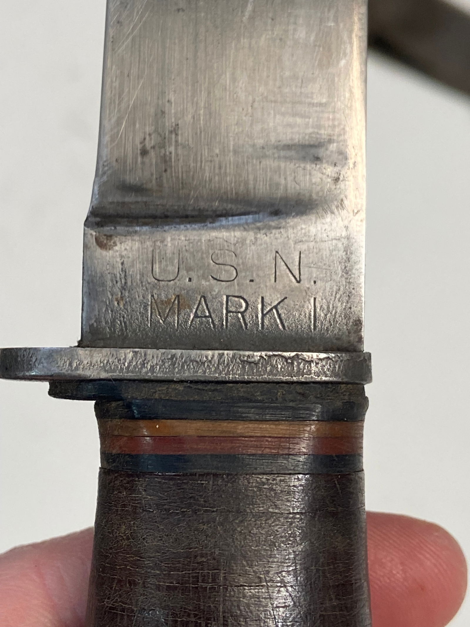 WWII USN Mark 1 RH 35 Fighting Knife by PAL with Correct USN MK 1 Scabbard - 6