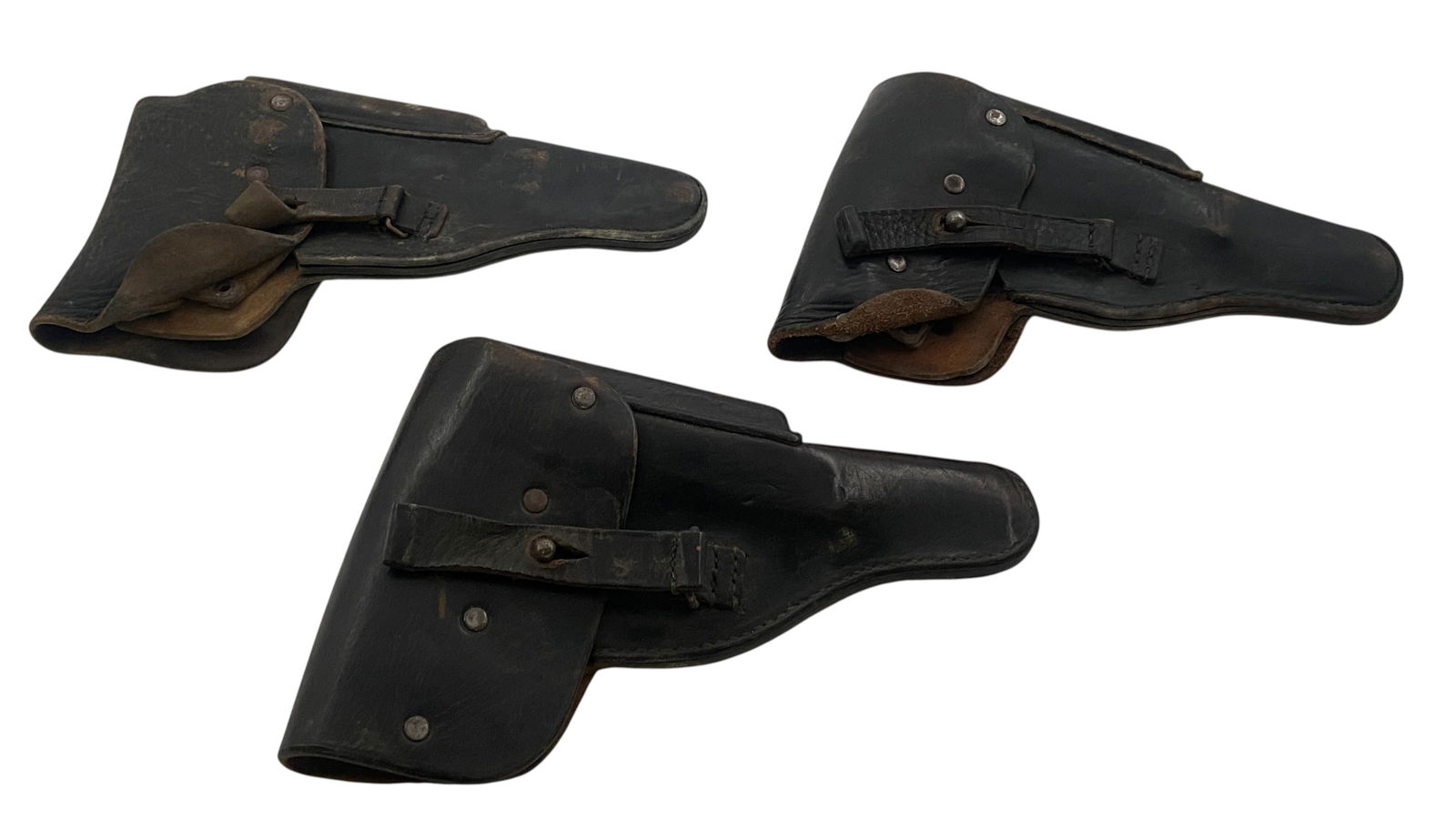 (3) P38 Military / Police Leather Holsters: See Photos 