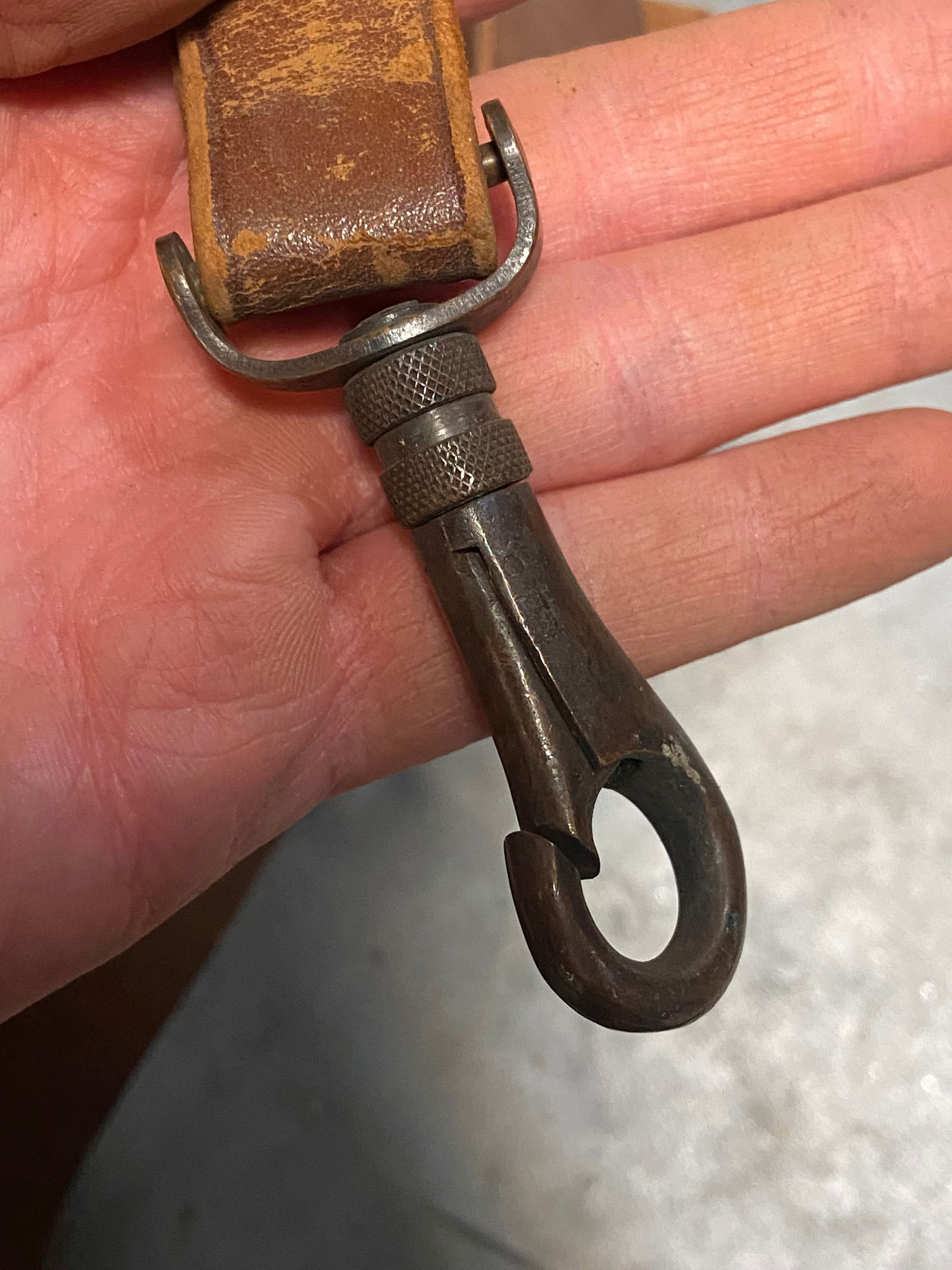 Sam Brown Belt and Antique Leather Sword Hanging Belts (Collectible) - 4