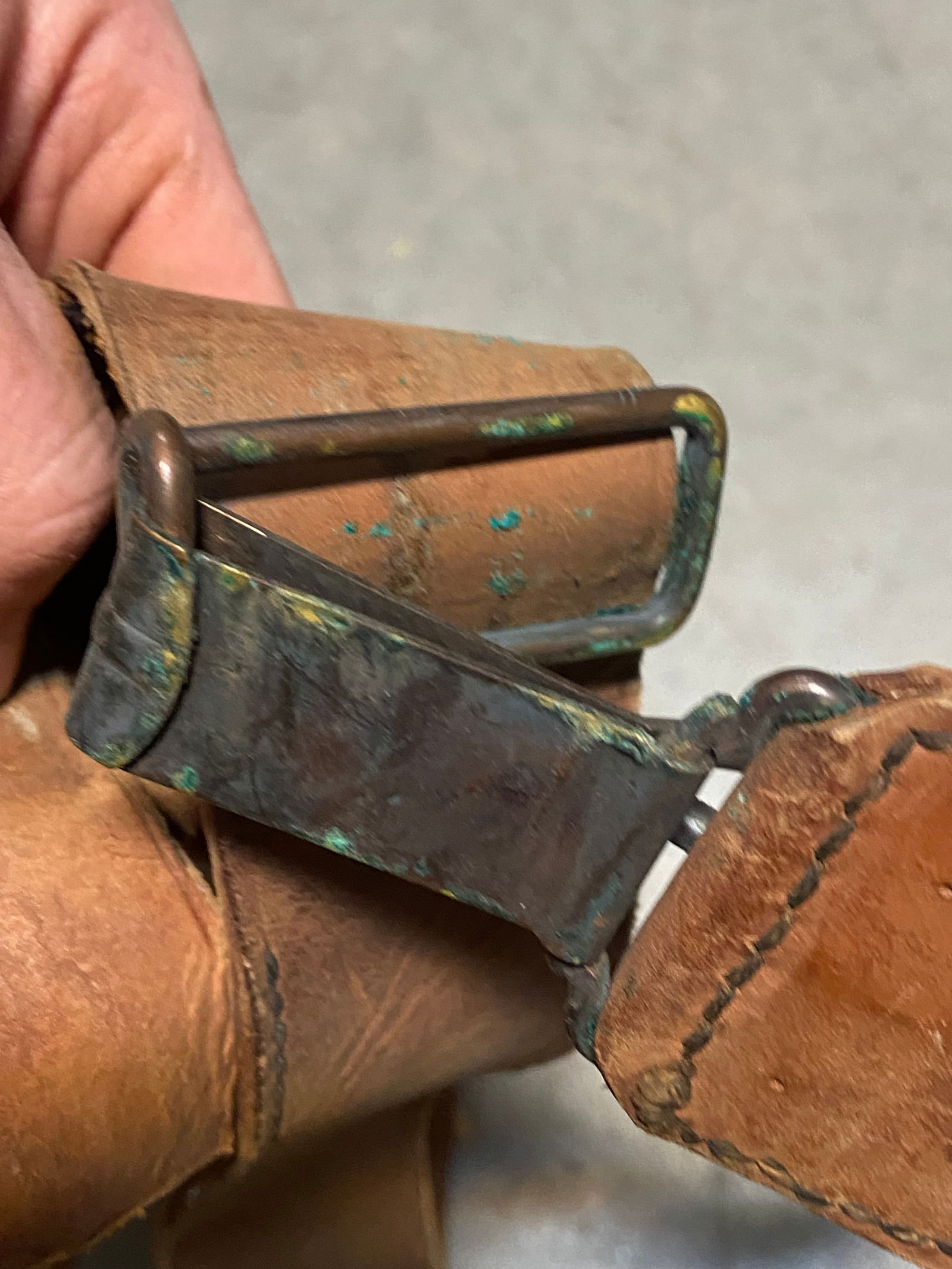 Sam Brown Belt and Antique Leather Sword Hanging Belts (Collectible) - 8