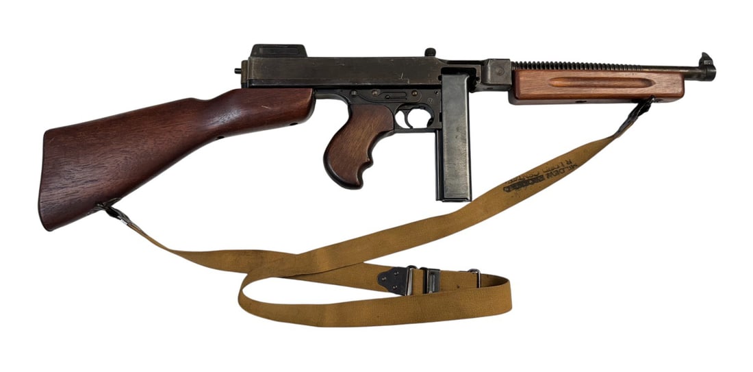 Rare Early Thompson Submachine Gun Model 1921 By MGC Modelgun Corp. Tokyo Japan-Full Size w/ Sling - 2