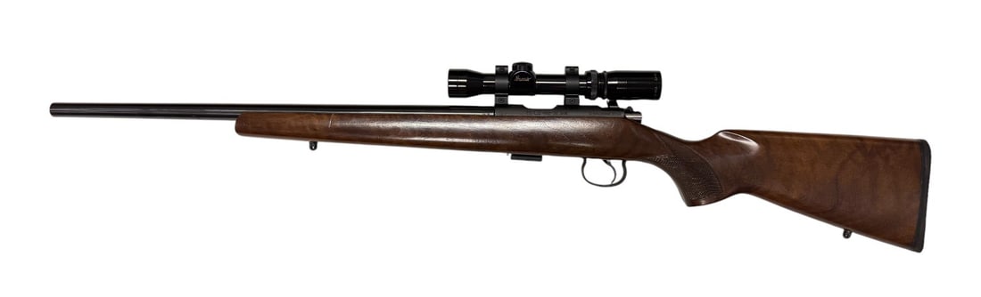 Excellent 2002 CZ 452-2E ZKM .22 LR Bull Barrel Bolt Action Magazine Rifle with Scope (1 of 20)