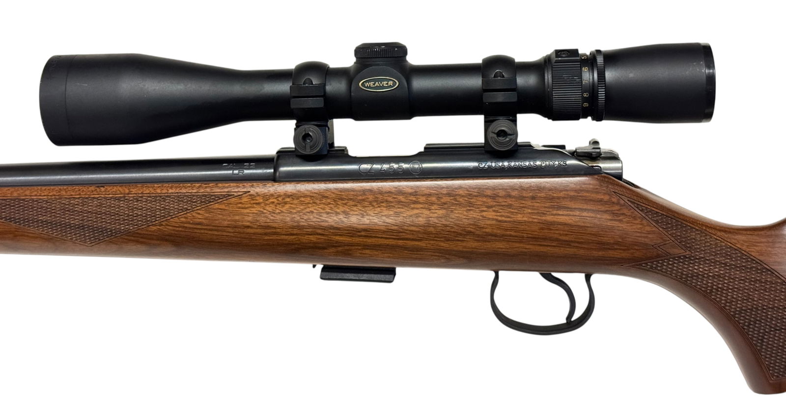 Excellent 2016 CZ 455 .22 LR Bolt Action Magazine Rifle with Scope - 9