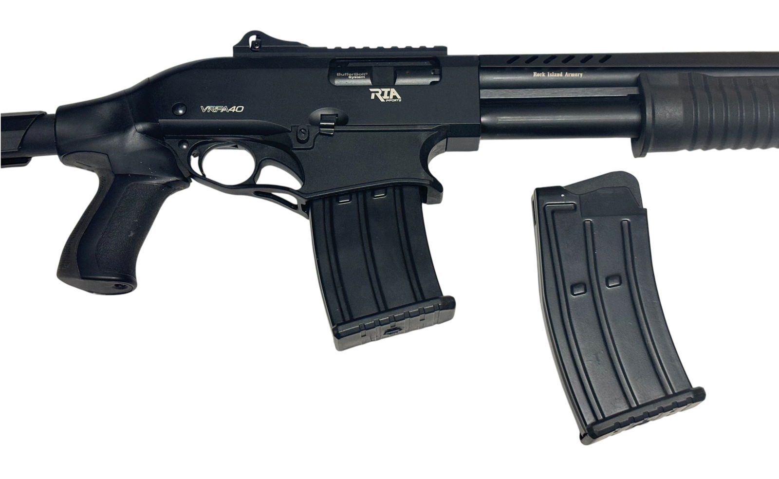 Excellent RIA VRPA40 12 GA. Pump Action Tactical Magazine Fed Shotgun - 8