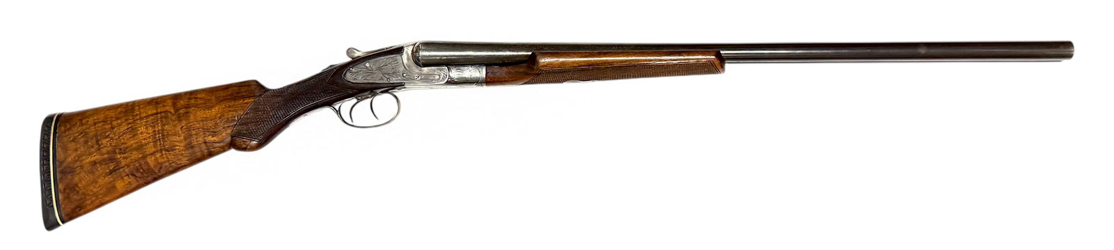 1940s LC Smith Ideal Grade Featherweight 12 GA. SxS Double Barrel Hammerless Shotgun in Case - 4