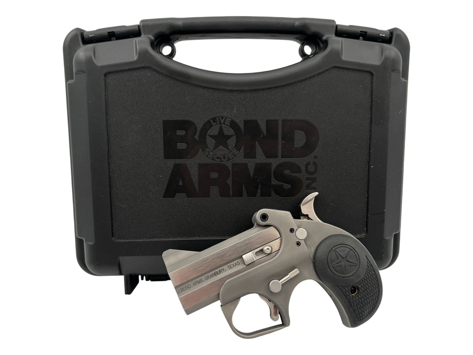 NIB Bond Arms Rough N' Rowdy .45 COLT/.410 GA. Stainless Steel Derringer: S#: 216948 | 3" Barrel | Comes in factory hard case with matching label |||| CONDITION: New in box ||||| FFL CLASS: MODERN 