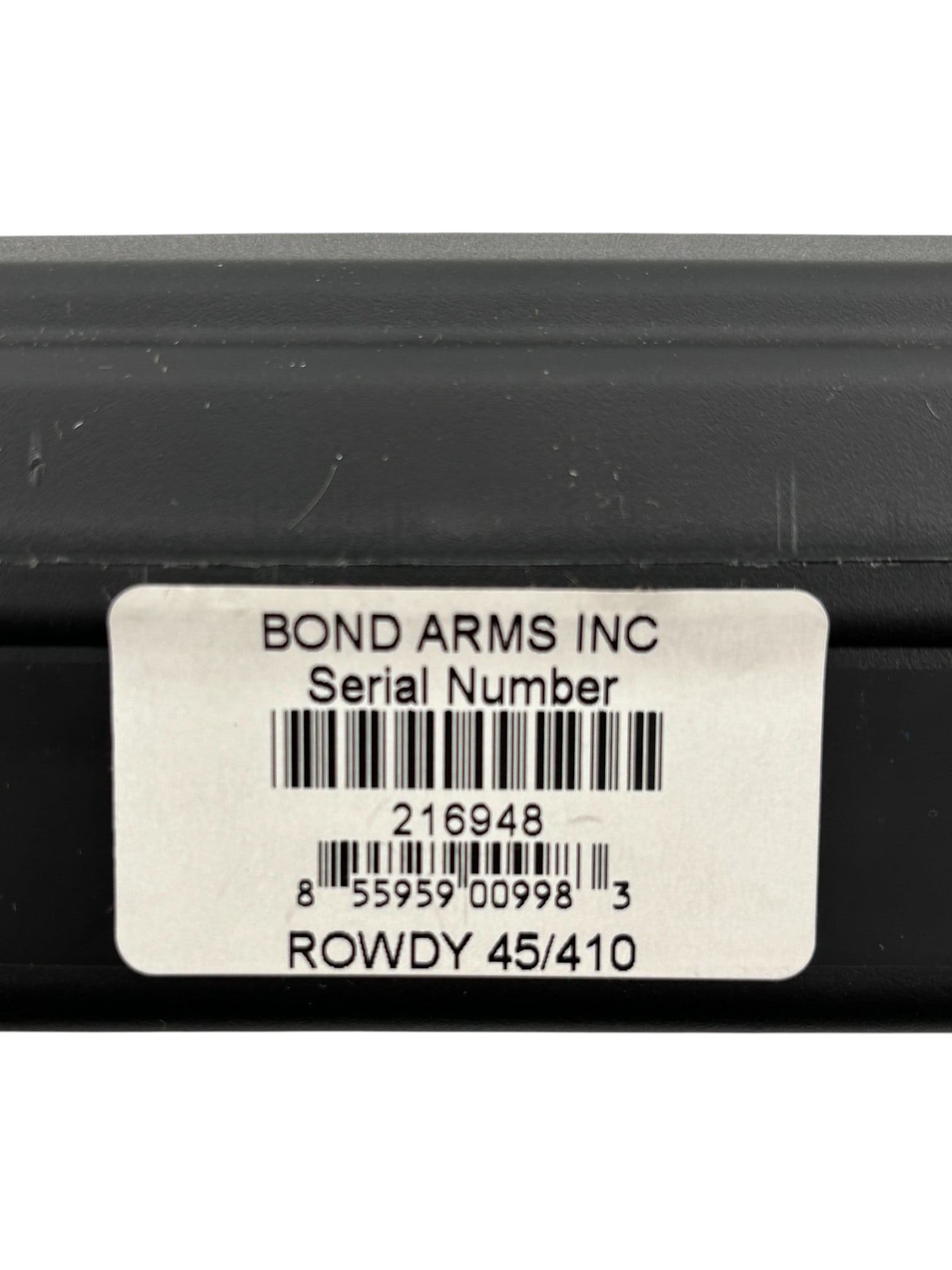 NIB Bond Arms Rough N' Rowdy .45 COLT/.410 GA. Stainless Steel Derringer - 5