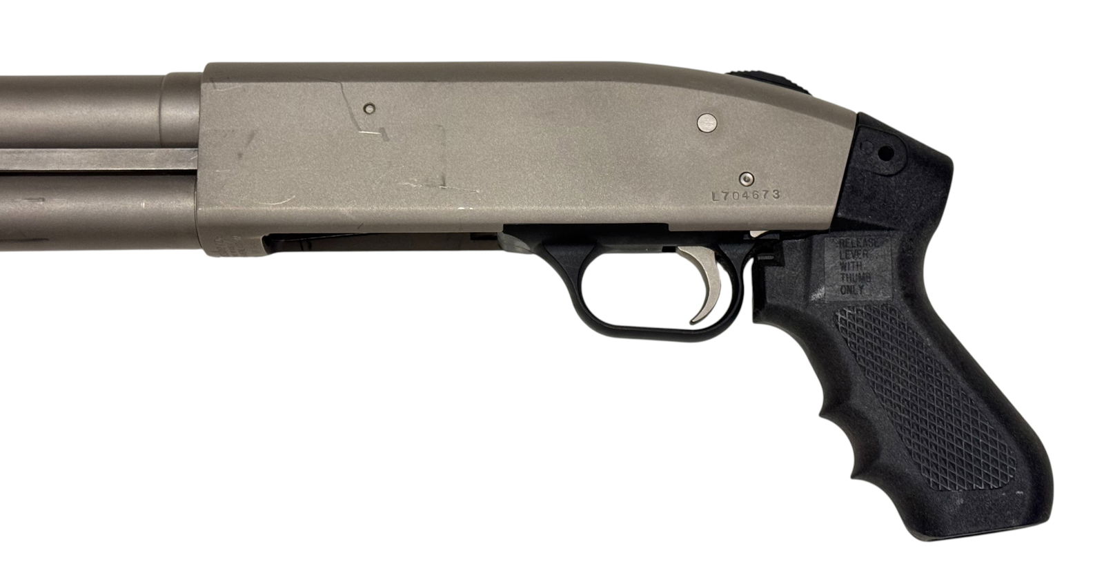 Mossberg Model 500 Mariner Nickel 12 GA. Pump Action Shotgun with Pistol Grip - 5