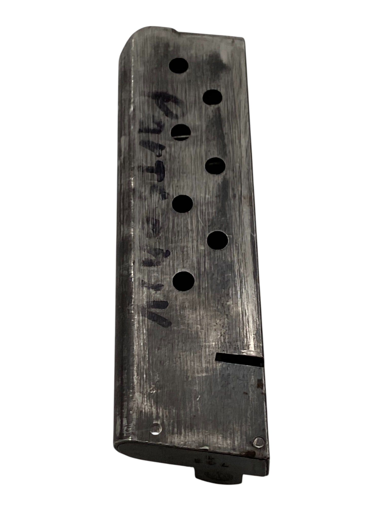 WWII-Era Astra Model 600 Magazine: Marked with the Astra logo on base, and serialized. Good condition, worn finish but Follower and Spring work just fine. 