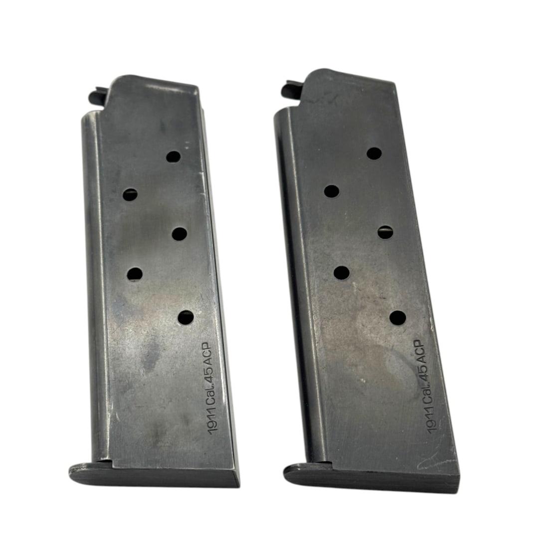 (2) 1911 .45 ACP 7-Round Blue Steel Magazines: See Photos