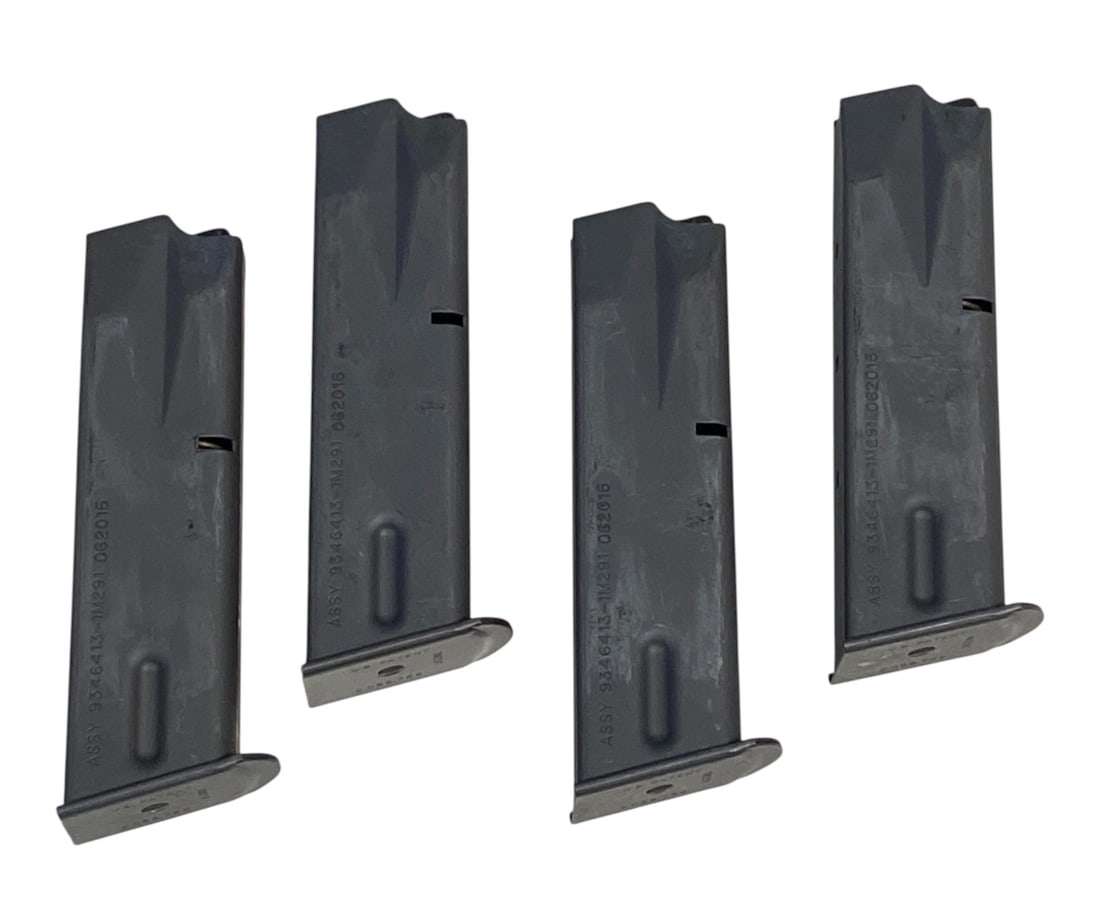 (4) New USGI 1M291 Army Issue Beretta M9 / M92FS (15-Round) 9mm Magazines: See photos
