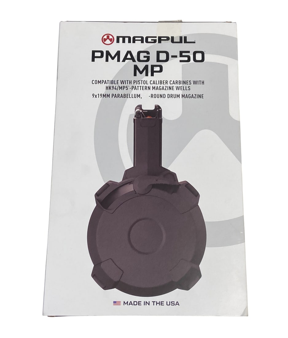 NIB Magpul PMAG D-** MP 9mm Magazine: Compatible with Pistol Caliber Carbines with HK94/MP5-Pattern Magazines Wells 