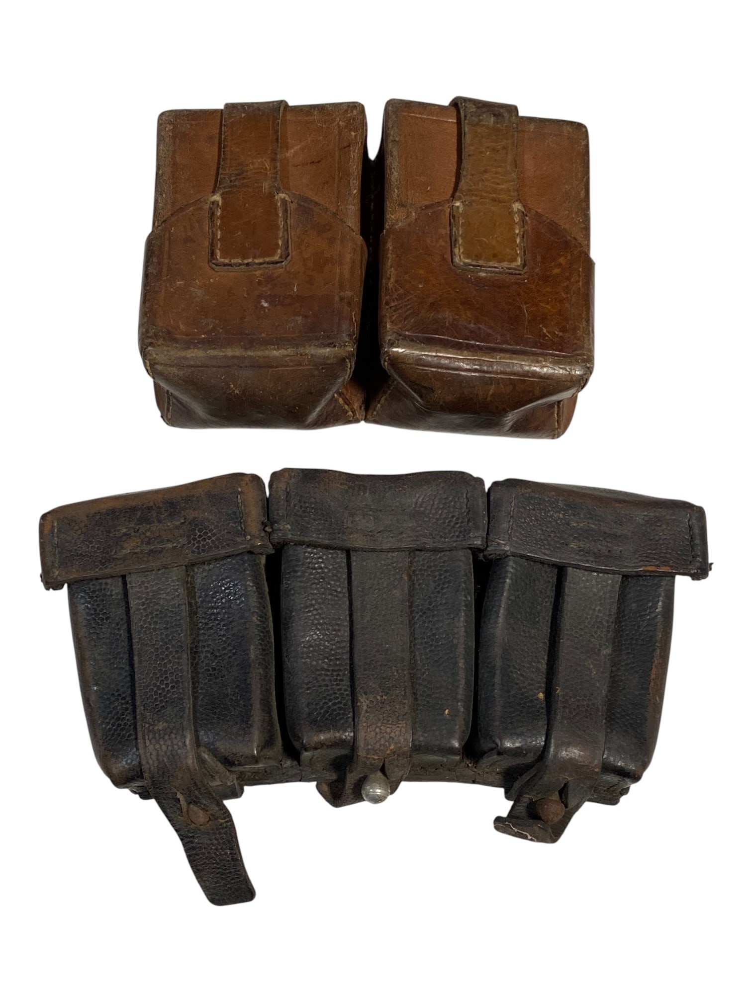 (2) Military Leather Ammo Pouches (1 of 10)