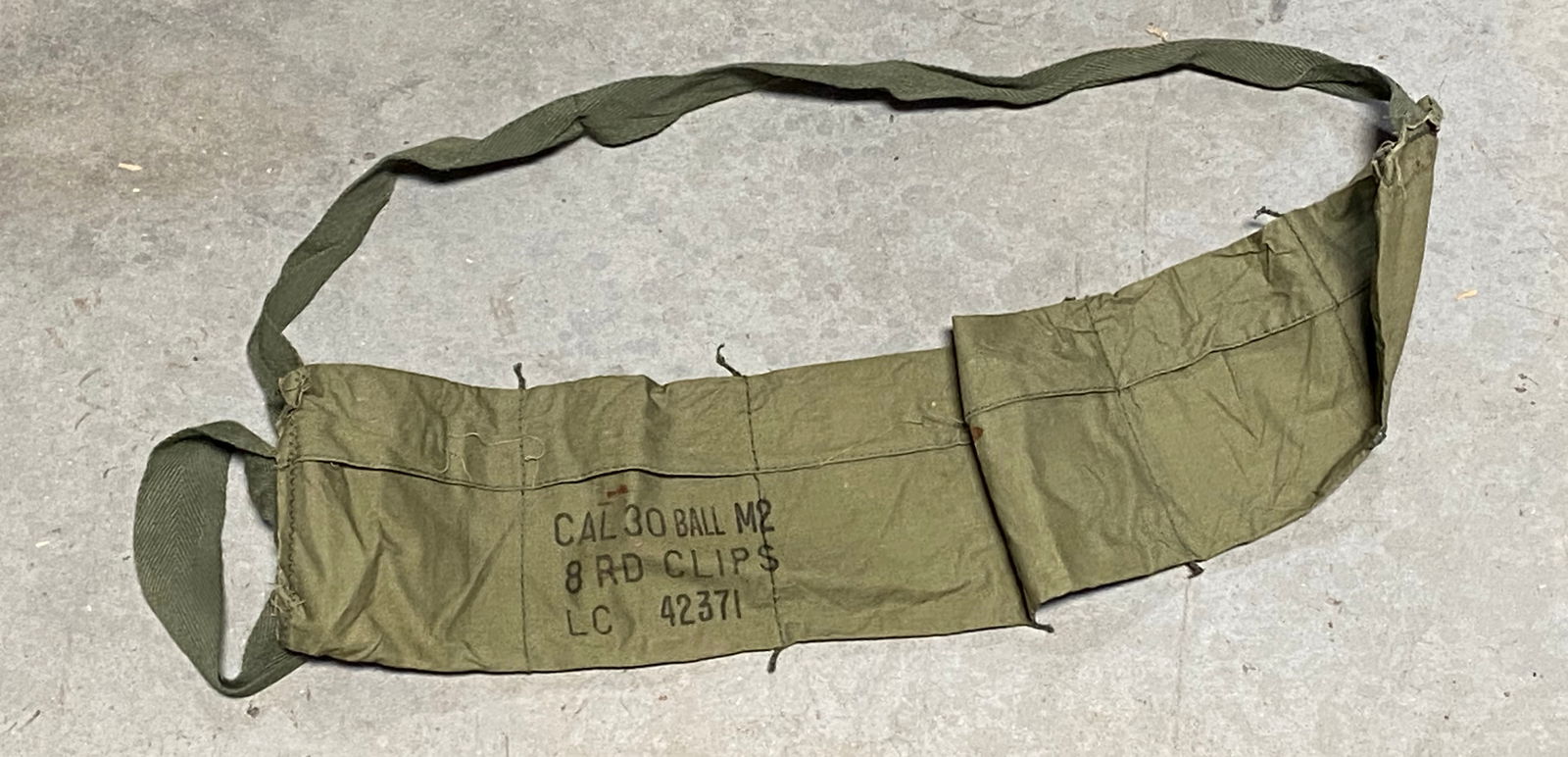 Large lot of M1 Garand Supplies - Sling, Enbloc Clips, Manual, Cleaning Kit, Bandoleer & More - 14