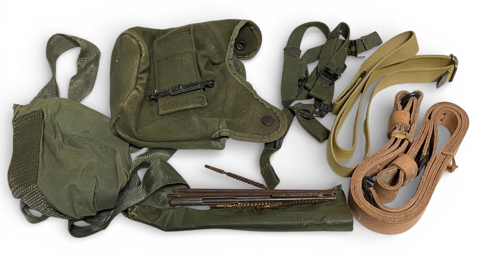 Lot of Various Military Pouches, Slings, Cleaning Rods & More (1 of 16)
