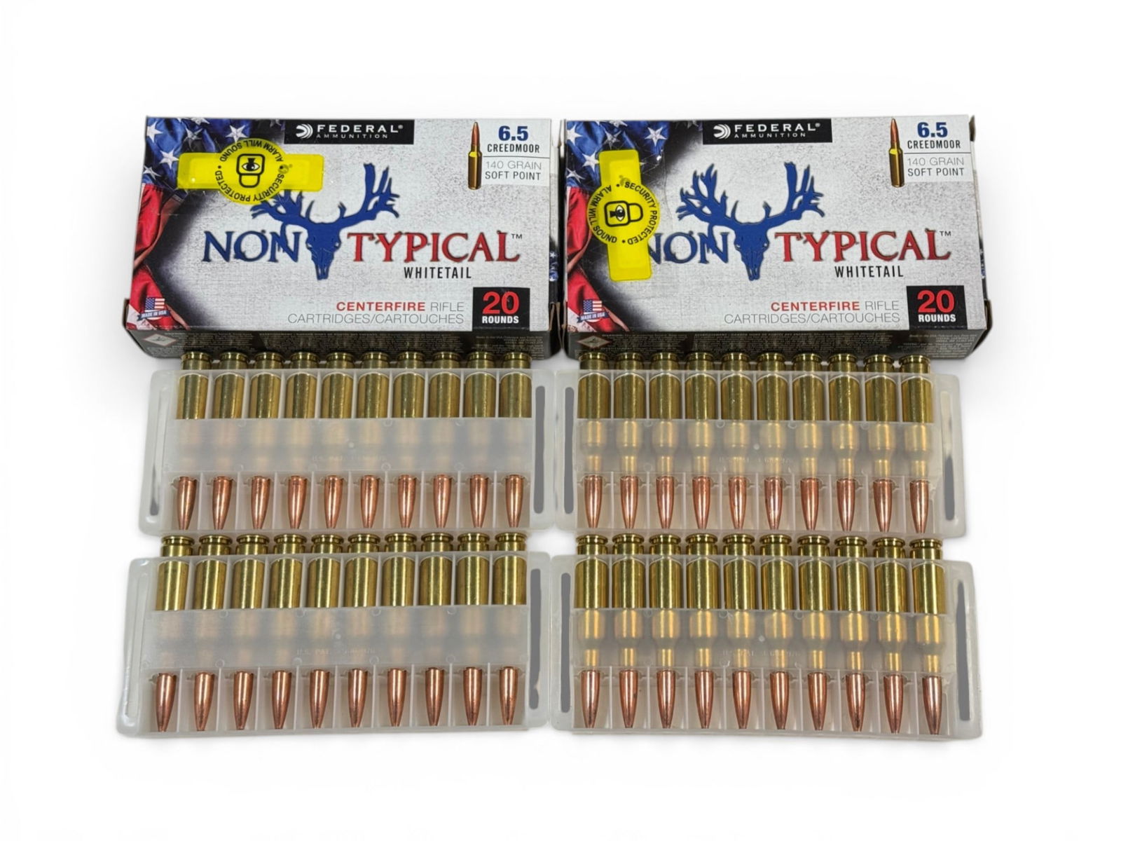 NIB 40rds. of 6.5 CREEDMOOR 140gr. SP Federal Non Typical Whitetail Ammunition: 2 New Boxes of 20 rounds each of premium hunting ammunition 