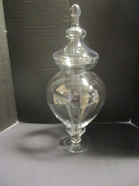 Large Colorless Apothecary Jar: 22"h, Local Pickup Only 