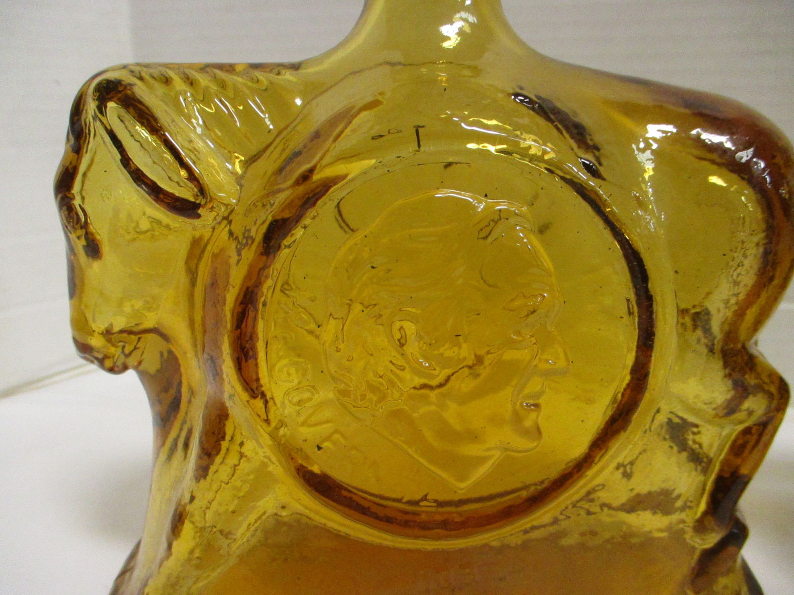 Two 1972 Wheaton Amber Color McGovern Campaign Commemorative Decanters - 2