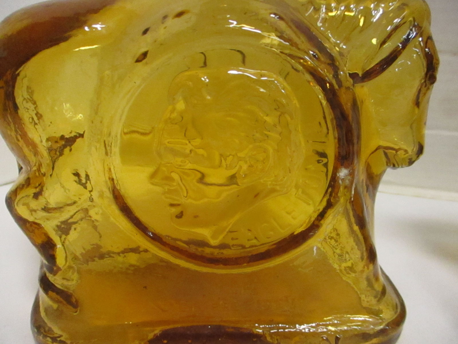 Two 1972 Wheaton Amber Color McGovern Campaign Commemorative Decanters - 4