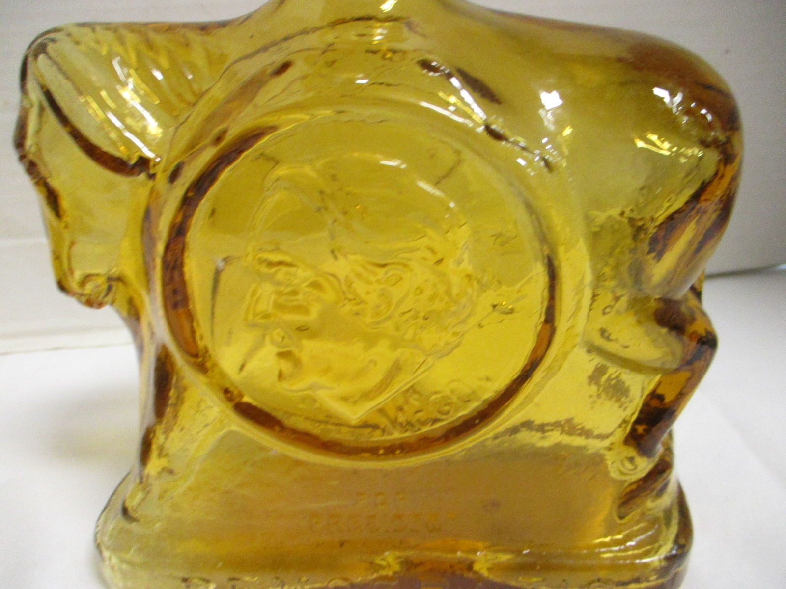 Two 1972 Wheaton Amber Color McGovern Campaign Commemorative Decanters - 7