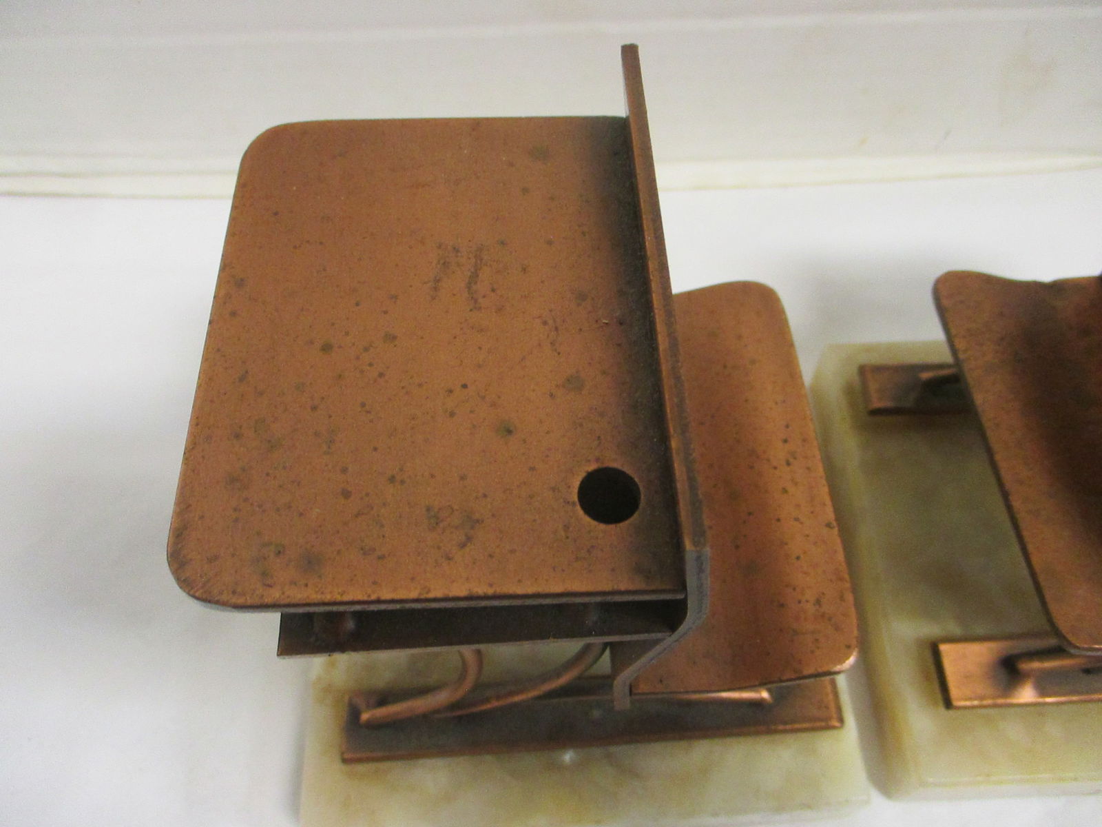 Pair of Curtis Jere Student Desk Sculptures with Marble Bases - 3