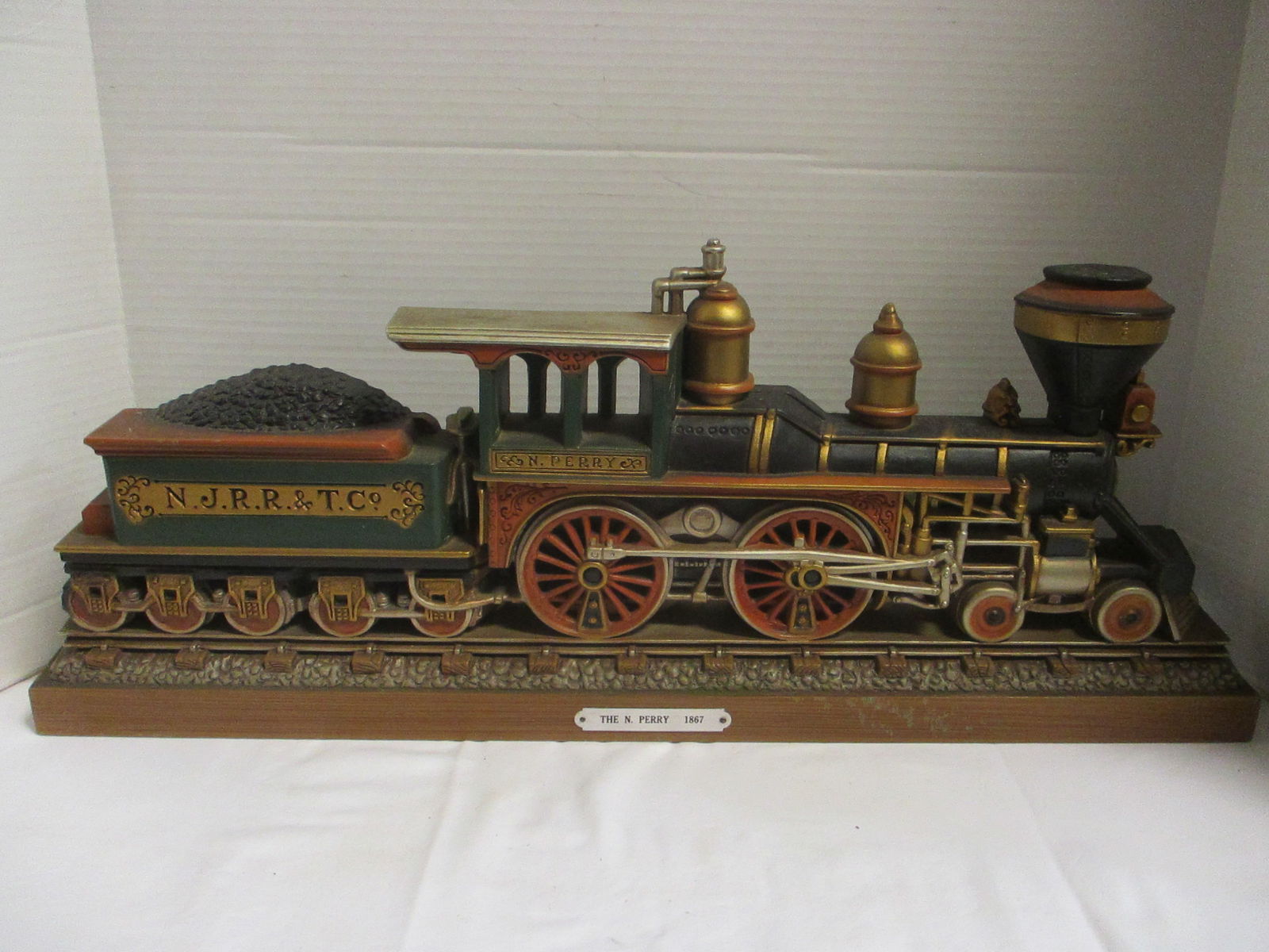 1978 Burwood Products Co. "The N. Perry 1867" Train Locomotive and Tender Wall Plaque (1 of 10)