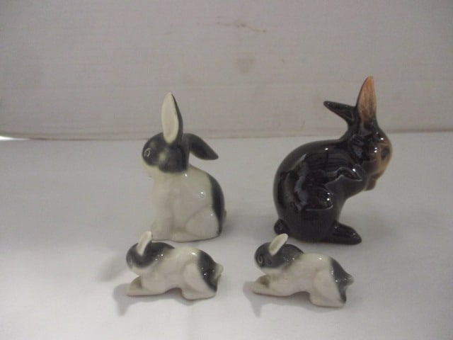 Four Goebel Porcelain Rabbit Figures - 6