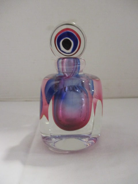 Colorful Art Glass Perfume Bottle (1 of 7)