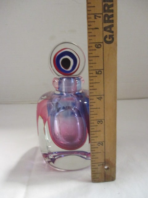 Colorful Art Glass Perfume Bottle - 7