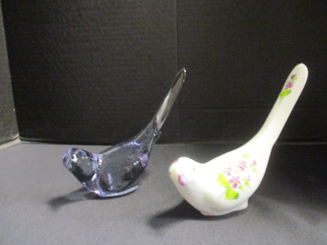 Two Fenton Art Glass Bird of Happiness Figurines (1 of 9)