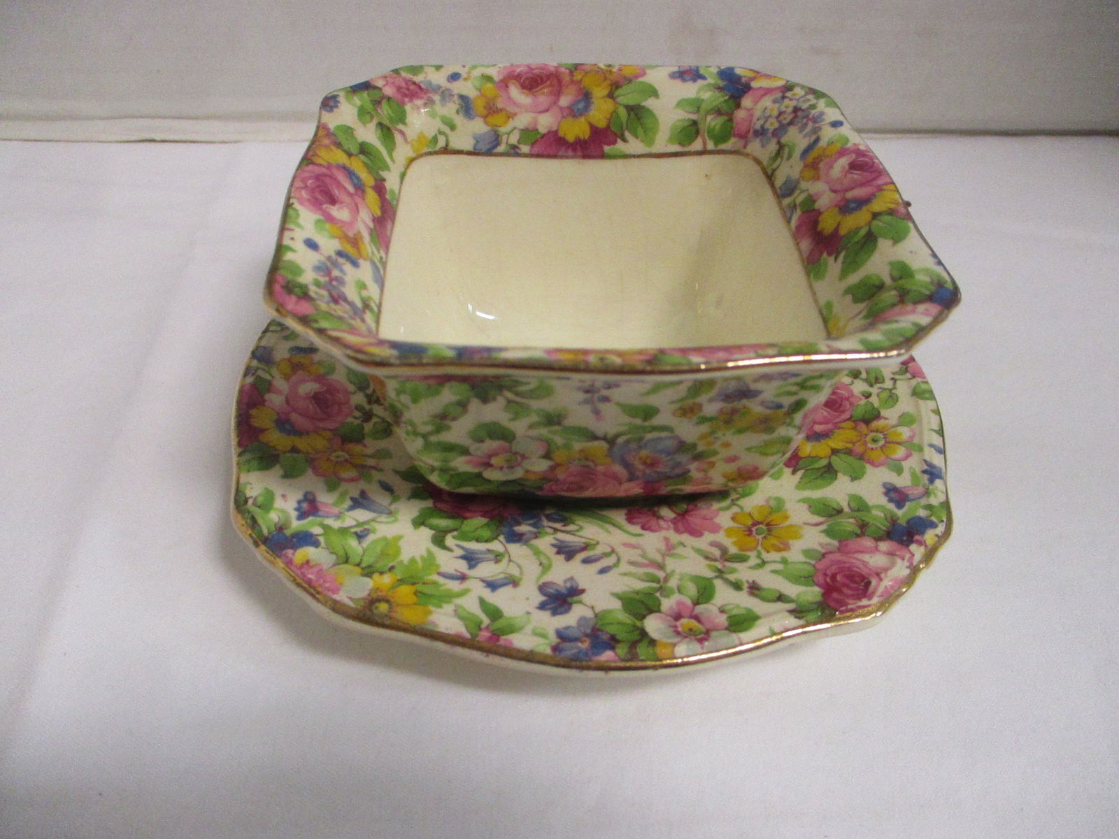 Early 1900's Porcelain Bowls, Creamer and Condiment/Jelly Set - 16