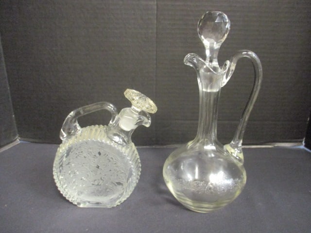 Two Antique Glass Decanters with Applied Handles (1 of 8)