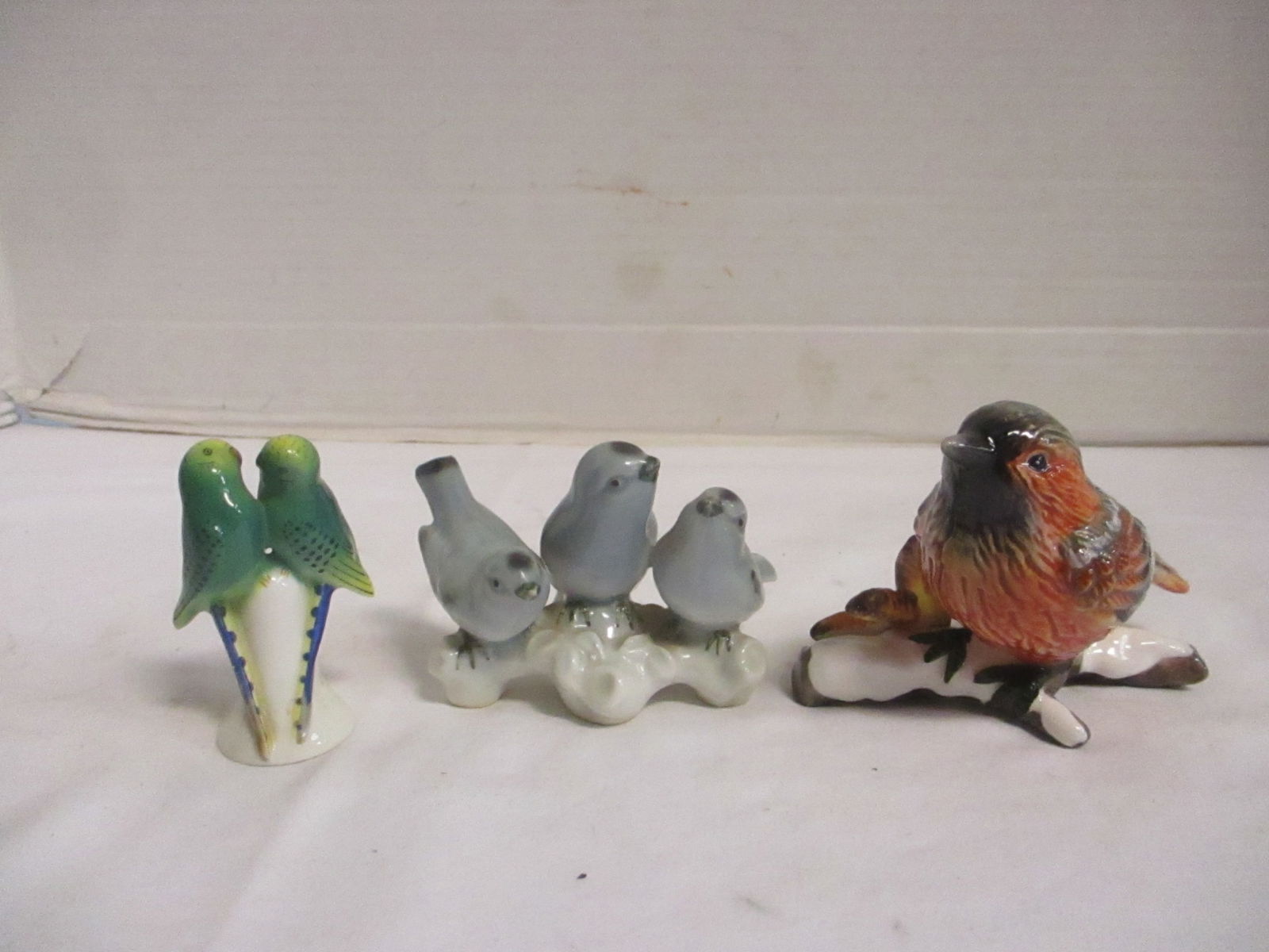 Three German Porcelain Bird Figurines (1 of 9)