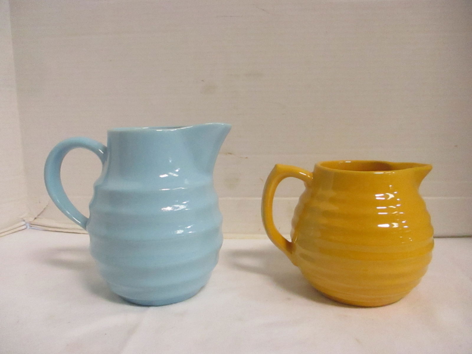Two 1930's Art Deco Bauer Ringware Pitchers (1 of 7)