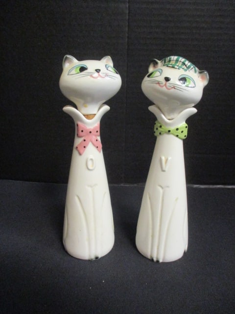 Rare! 1960's Midcentury Howard Holt "Cozy Kitten" Vinegar and Oil Set (1 of 10)