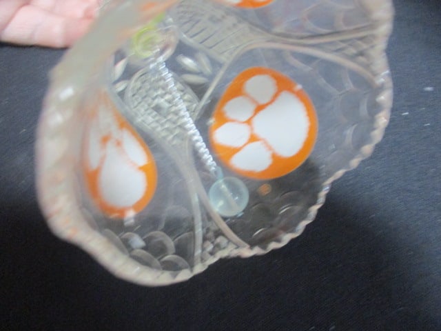 Amber Glass Pitcher, Crystal Cruet, Waterford Desk Clock Case, Orrefors Votive Holder, - 19