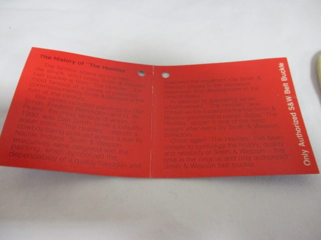 Smith & Wesson 1975 Brass Belt Buckle in Original Box - 4