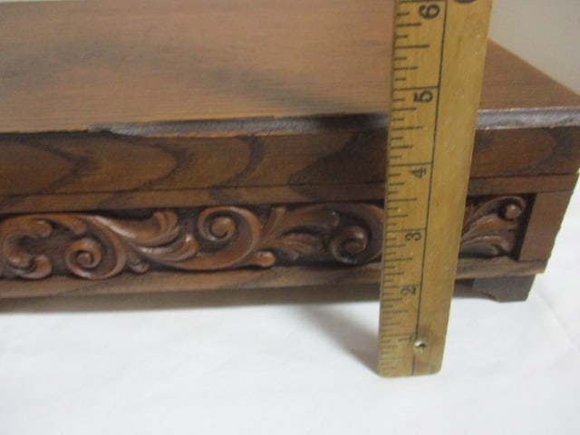 Midcentury Carved Oak Silver Chest - 10