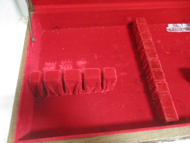 Midcentury Carved Oak Silver Chest - 4