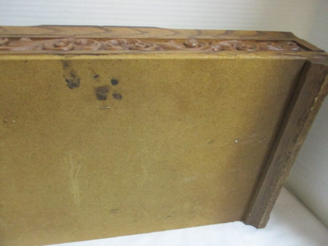 Midcentury Carved Oak Silver Chest - 7