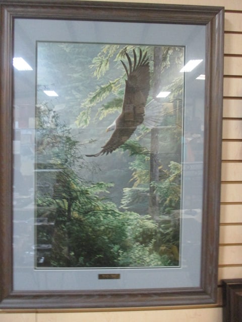 Framed and Matted "Morning Flight" by Ron Parker Print: 30 1/2" x 41", Vancouver Art Show Tags on Back, Local Pickup Only