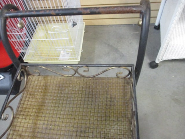 Metal Tiered Beverage Cart with Bottle Holders - 4