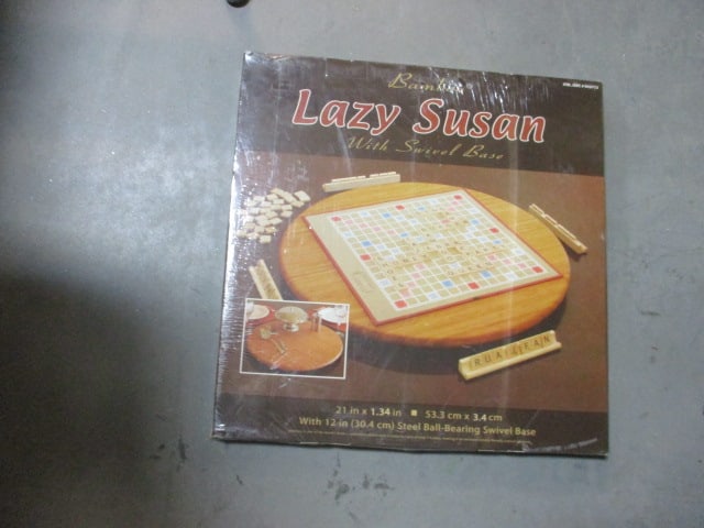 New Old Stock Bamboo Lazy Susan: 21"dia, sealed in box, Local Pickup Only 