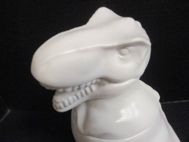 White Ceramic Dinosaur Form Cookie Jar for Target - 2