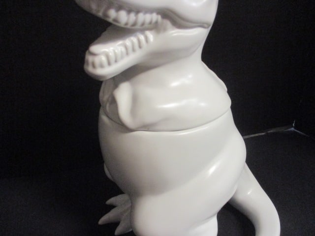 White Ceramic Dinosaur Form Cookie Jar for Target - 3