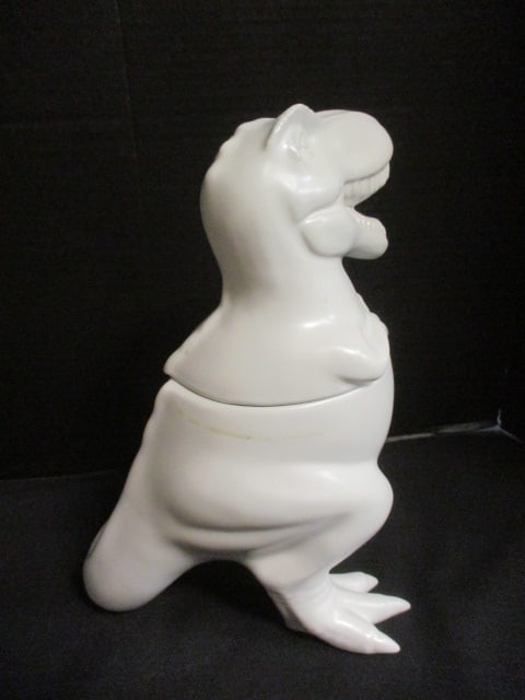 White Ceramic Dinosaur Form Cookie Jar for Target - 7