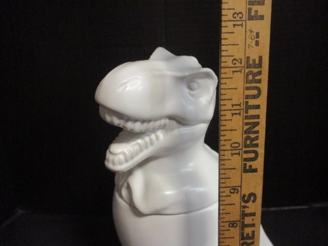 White Ceramic Dinosaur Form Cookie Jar for Target - 9